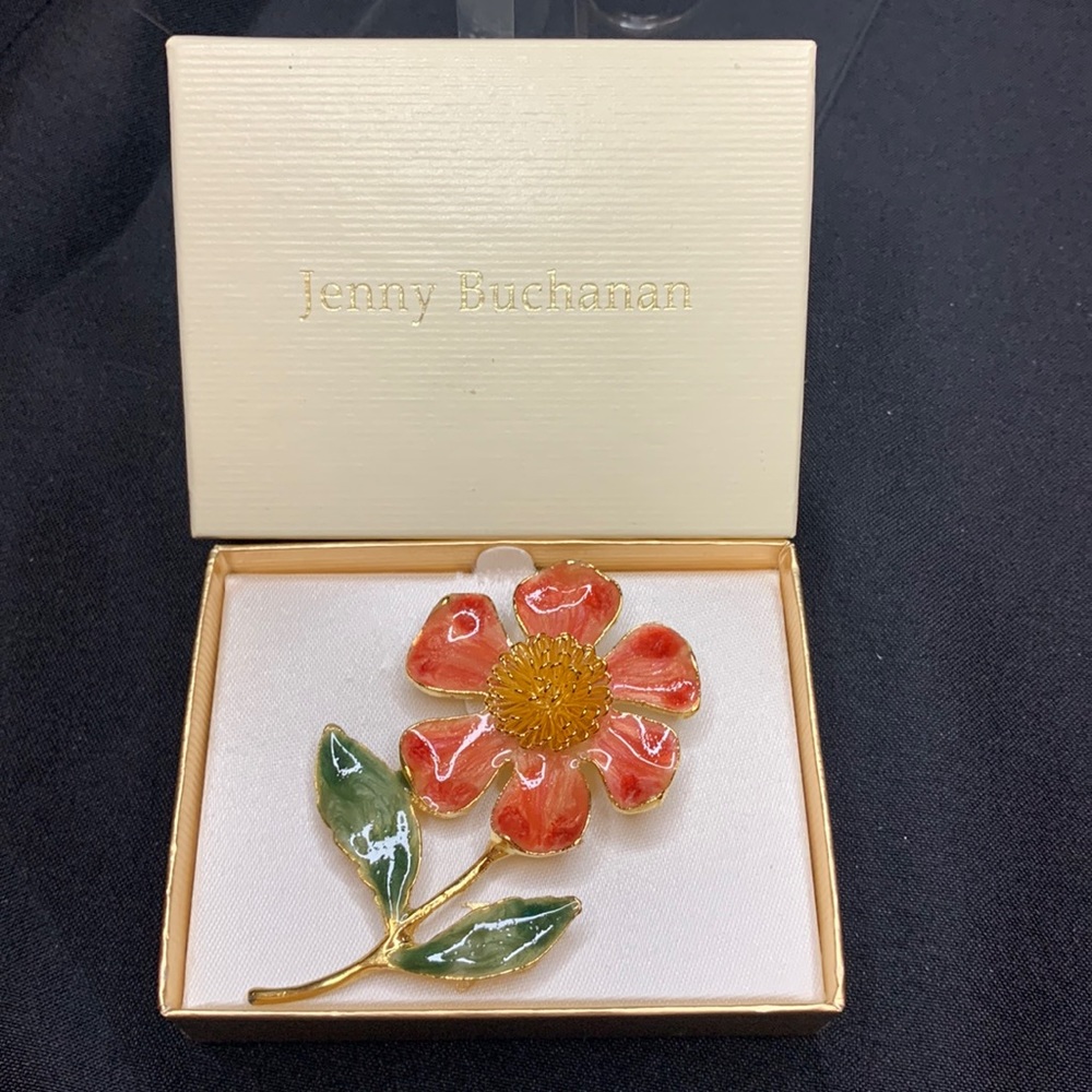 2004 Jenny Buchanan flower pin / brooch